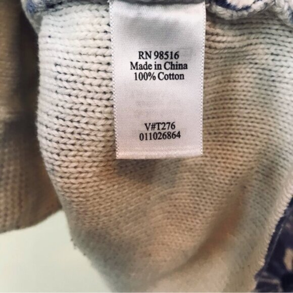 Coldwater Creek Cotton Floral Print Wood Button Cardigan Sweater Top Cottagecore - Picture 8 of 16